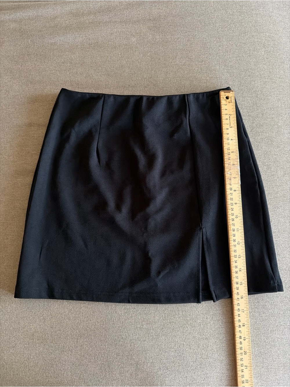 H&M Black Mini Skirt with Subtle Side Slit